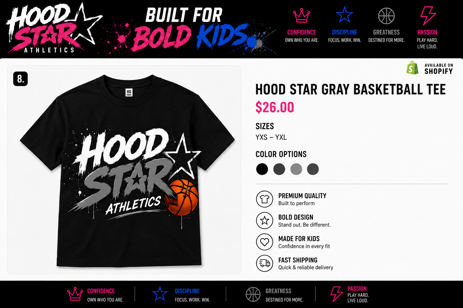 Hood Star Signature Tee